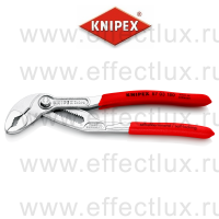 KNIPEX COBRA® Клещи переставные, зев 42 мм., длина 180 мм., хромированные, обливные ручки KN-8703180