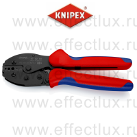 KNIPEX PreciForce® Пресс-клещи, 6 гнёзд, штекеры коаксиал/BNC, RG 58/174/188/316, длина 220 мм. KN-975250