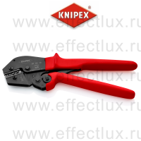 KNIPEX Пресс-клещи, 4 гнезда, неизолированные гильзы DIN 46234/235/341/267, 0.5-10.0 мм², длина 250 мм. KN-975213