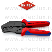 KNIPEX Пресс-клещи, 3 гнезда, штекеры коаксиал/BNC/TNC, RG 58/59/62/71/223, длина 195 мм. KN-975220