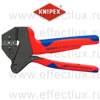 KNIPEX Пресс-клещи системные, 3 гнезда, штекеры открытые неизолированные 4.8/6.3 мм.: 0.5-2.5 мм², длина 200 мм. KN-974305