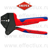 KNIPEX Пресс-клещи системные, 3 гнезда, изолированные кабельные наконечники и штекеры: 0.5-6.0 мм², длина 200 мм. KN-974306