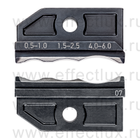 KNIPEX Плашка опрессовочная: термоусадочные соединители, 0.5-6.0 мм², 3 гнезда KN-974907