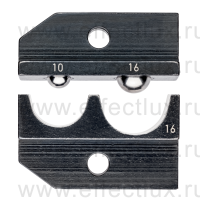 KNIPEX Плашка опрессовочная: изолированные кабельные наконечники и соединители, 10-16 мм², 2 гнезда KN-974916