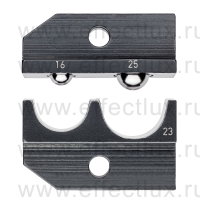 KNIPEX Плашка опрессовочная: неизолированные кабельные наконечники и соединители, 16/25 мм², 2 гнезда KN-974923