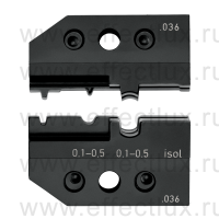 KNIPEX Плашка опрессовочная: изолированные и неизолированные контактные гильзы, 0.1-0.5 мм² KN-974921