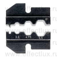KNIPEX Плашка опрессовочная: штекеры для оптоволокна, Harting, Ø 3.0/4.95/6.5 мм, 3 гнезда KN-974981