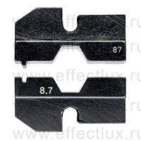 KNIPEX Плашка опрессовочная: штекеры для оптоволокна, FSMA/ST/MIC, Ø 8.7 мм, 1 гнездо KN-974987