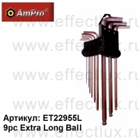 AmPro Набор длинных Г-образных ключей 9 предметов (1.5-10) ET22955L
