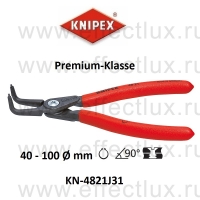 KNIPEX Прецизионные щипцы для внутренних стопорных колец в отверстиях изогнутые под углом 90° KN-4821J31