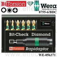 WERA Насадки (набор) +держатель Bit-Check – Rapidaptor 8755-6/BDC WE-056371