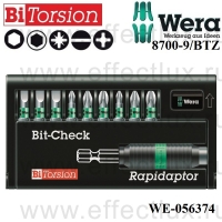 WERA Насадки (набор) +держатель Bit-Check – Rapidaptor 8700-9/BTZ WE-056374