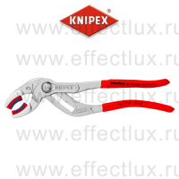 KNIPEX Клещи переставные трубные, зев 10-75 мм., длина 250 мм., пластиковые насадки на губках, хромированные KN-8113250