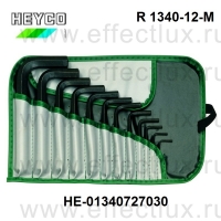 HEYCO Набор шестигранных ключей в сумке-скрутке R 1340-12-M метрический HE-01340727030