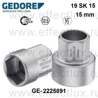 GEDORE 19 SK 15 ТОРЦЕВАЯ ГОЛОВКА 1/2", шестигранная, 15 мм GE-2225891