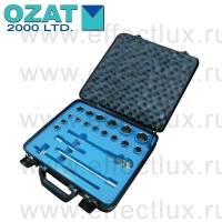 SET 08SS-02 Набор дюймовых шестигранных торцевых головок из нержавеющей стали с приводом: 1/2" в кейсе, 5/16"-1.1/4", 20 предметов