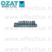SET-06-02 Набор ударных удлинённых торцевых шестигранных головок 3/8" на клипсе 8-19 мм, 10 предметов