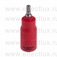 2035VE04 Торцевая головка с отвёрточной вставкой диэлектрическая 1/4", HEX, 4 мм., L = 54 мм.