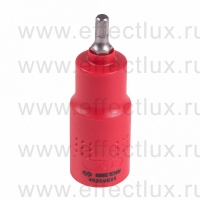 4025VE05 Торцевая головка с отвёрточной вставкой диэлектрическая 1/2", HEX, 5 мм., L = 75 мм.