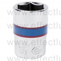 233515M Головка торцевая стандартная шестигранная 1/4", 15 мм.