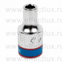233004M Головка торцевая стандартная двенадцатигранная 1/4", 4 мм.