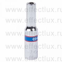 227507M Головка торцевая TORX Е-стандарт 1/4", E7, L = 50 мм.