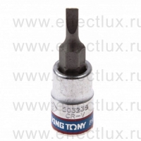 203235 Торцевая головка 1/4", с отвёрточной вставкой "Slotted", 3,5х0,5 мм., L = 37 мм.