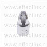201104X Торцевая головка 1/4" с отвёрточной вставкой для винтов с крестовым шлицем Phillips, PH4, L = 25 мм.