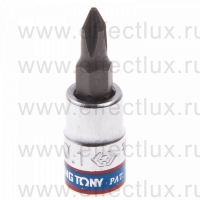 203101 Торцевая головка 1/4" с отвёрточной вставкой для винтов с крестовым шлицем Phillips, PH1, L = 37 мм.