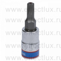 203725 Торцевая головка 1/4" с отвёрточной вставкой для винтов с внутренним TORX® профилем с отверстием, T25H, L = 37 мм.