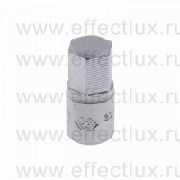 201510MX Торцевая головка 1/4" с отвёрточной вставкой для винтов с внутренним шестигранником Hex, 10 мм., L = 25 мм.