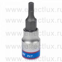 203503 Торцевая головка 1/4" с отвёрточной вставкой для винтов с внутренним шестигранником Hex, 3 мм., L = 37 мм.