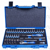 2550MRV Набор торцевых головок с принадлежностями 1/4", шестигранные, 4-14 мм., 50 предметов