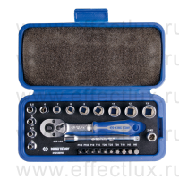 2525MRE Набор торцевых головок с принадлежностями 1/4", шестигранные, 4-13 мм., 25 предметов