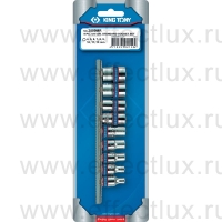 2509MR Набор торцевых головок 1/4" на планке, шестигранные, 4-13 мм., 9 предметов