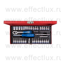 2539MR Набор торцевых головок с принадлежностями 1/4", шестигранные, 4-13 мм., 39 предметов