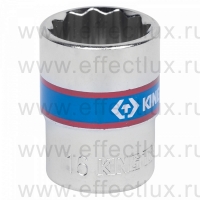 333016M Головка торцевая стандартная двенадцатигранная 3/8", 16 мм.