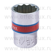 333019S Головка торцевая стандартная двенадцатигранная 3/8", 19/32", дюймовая