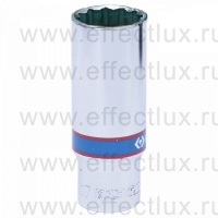 323017M Головка торцевая удлинённая двенадцатигранная 3/8", 17 мм.