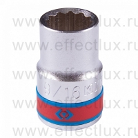 433018S Головка торцевая стандартная двенадцатигранная 1/2", дюймовая 9/16"