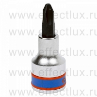 402103 Торцевая головка 1/2" с отвёрточной вставкой для винтов с крестовым шлицем Phillips, PH3, L = 60 мм.