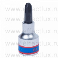 402104 Торцевая головка 1/2" с отвёрточной вставкой для винтов с крестовым шлицем Phillips, PH4, L = 60 мм.