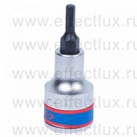 402504 Головка торцевая 1/2", с отвёрточной вставкой Hex, 4 мм, L = 60 мм.