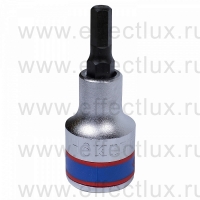 402506 Головка торцевая 1/2", с отвёрточной вставкой Hex, 6 мм, L = 60 мм.