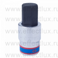 402519 Головка торцевая 1/2", с отвёрточной вставкой Hex, 19 мм, L = 66 мм.