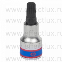 402610 Торцевая головка 1/2", с отвёрточной вставкой для винтов с внутренним Spline профилем, M10, L = 60 мм.