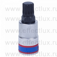 402614 Торцевая головка 1/2", с отвёрточной вставкой для винтов с внутренним Spline профилем, M14, L = 60 мм.