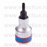 402720 Торцевая головка 1/2" с отвёрточной вставкой для винтов с внутренним TORX® профилем с отверстием, T20, L = 60 мм.