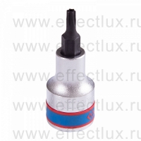 402725 Торцевая головка 1/2" с отвёрточной вставкой для винтов с внутренним TORX® профилем с отверстием, T25, L = 60 мм.