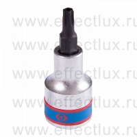 402730 Торцевая головка 1/2" с отвёрточной вставкой для винтов с внутренним TORX® профилем с отверстием, T30, L = 60 мм.